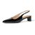 Amazon Essentials Tacones de Bloque con Correa Trasera Mujer, Negro Charol, 44.5 EU